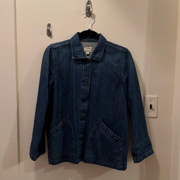 Jcrew| Flowy Denim Jacket Medium - Picture 2 of 6